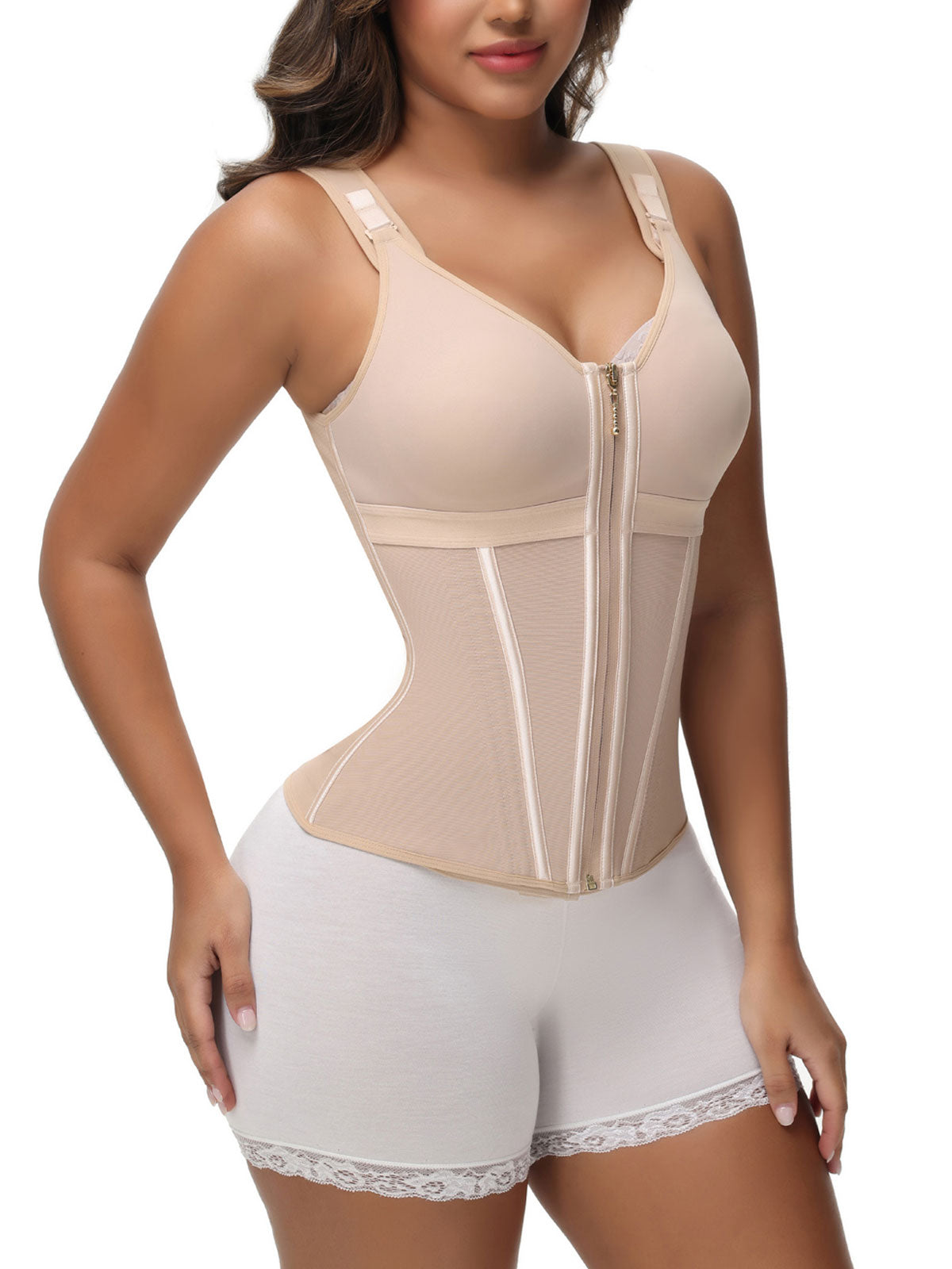 Curvevera™ Extreme Latex Corset Waist Vest With Bra