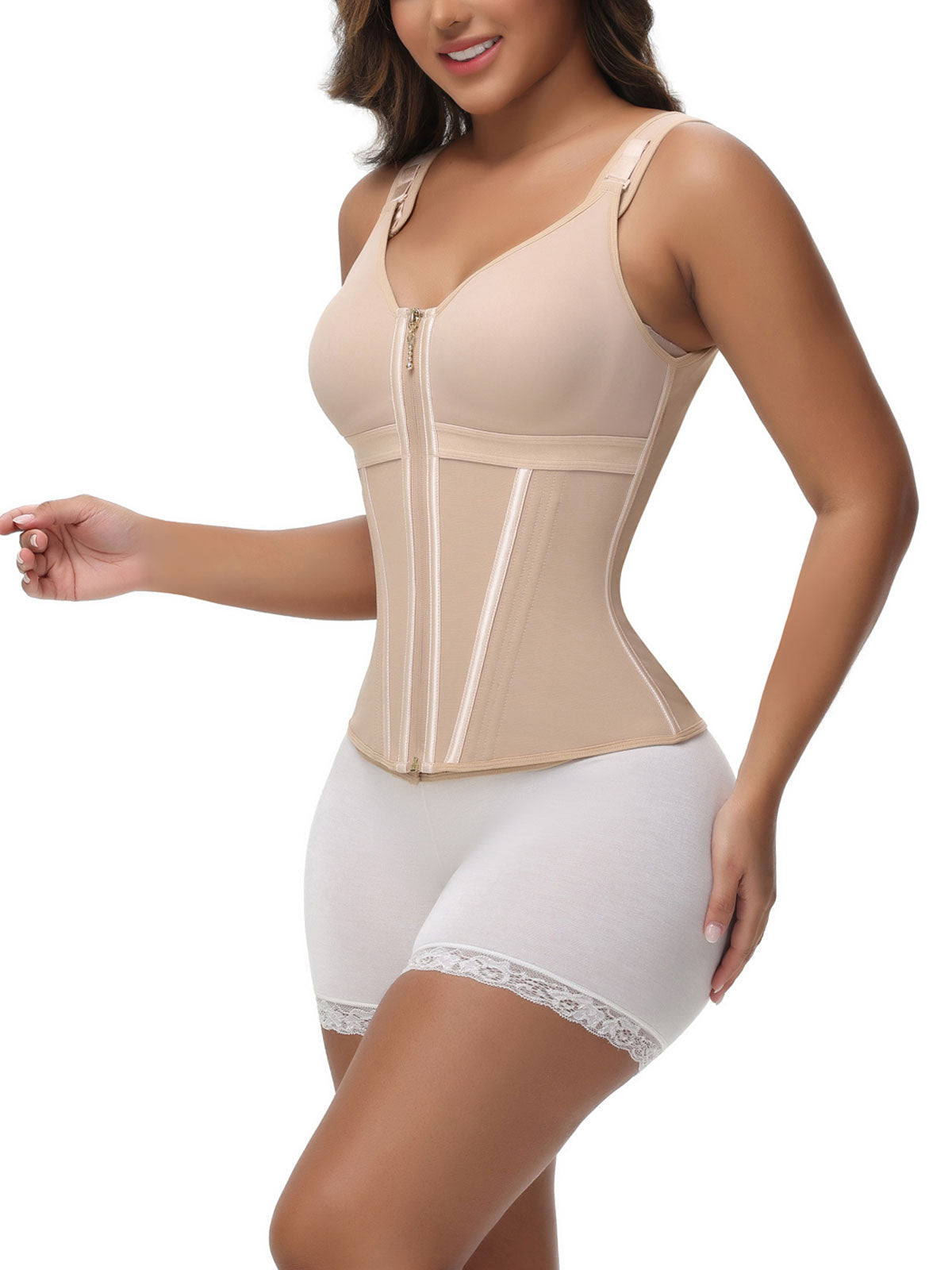 Curvevera™ Extreme Latex Corset Waist Vest With Bra