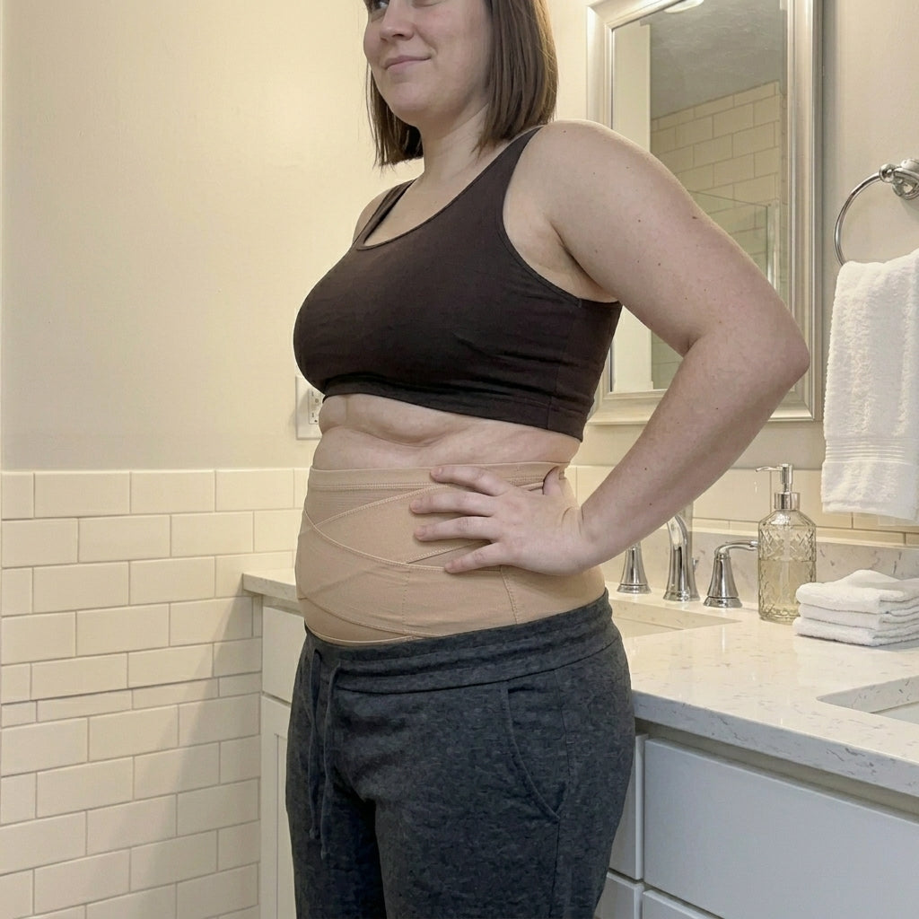 Woman wearing Curvevera under clothes
