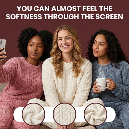 Women's Cozy Cable Knit Lounge Set
